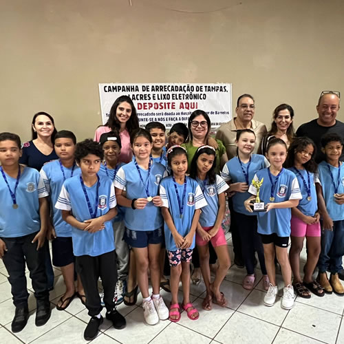 Alunos vencedores da 9ª Gincana do Lacre em prol do Hospital do Amor recebem premiação 